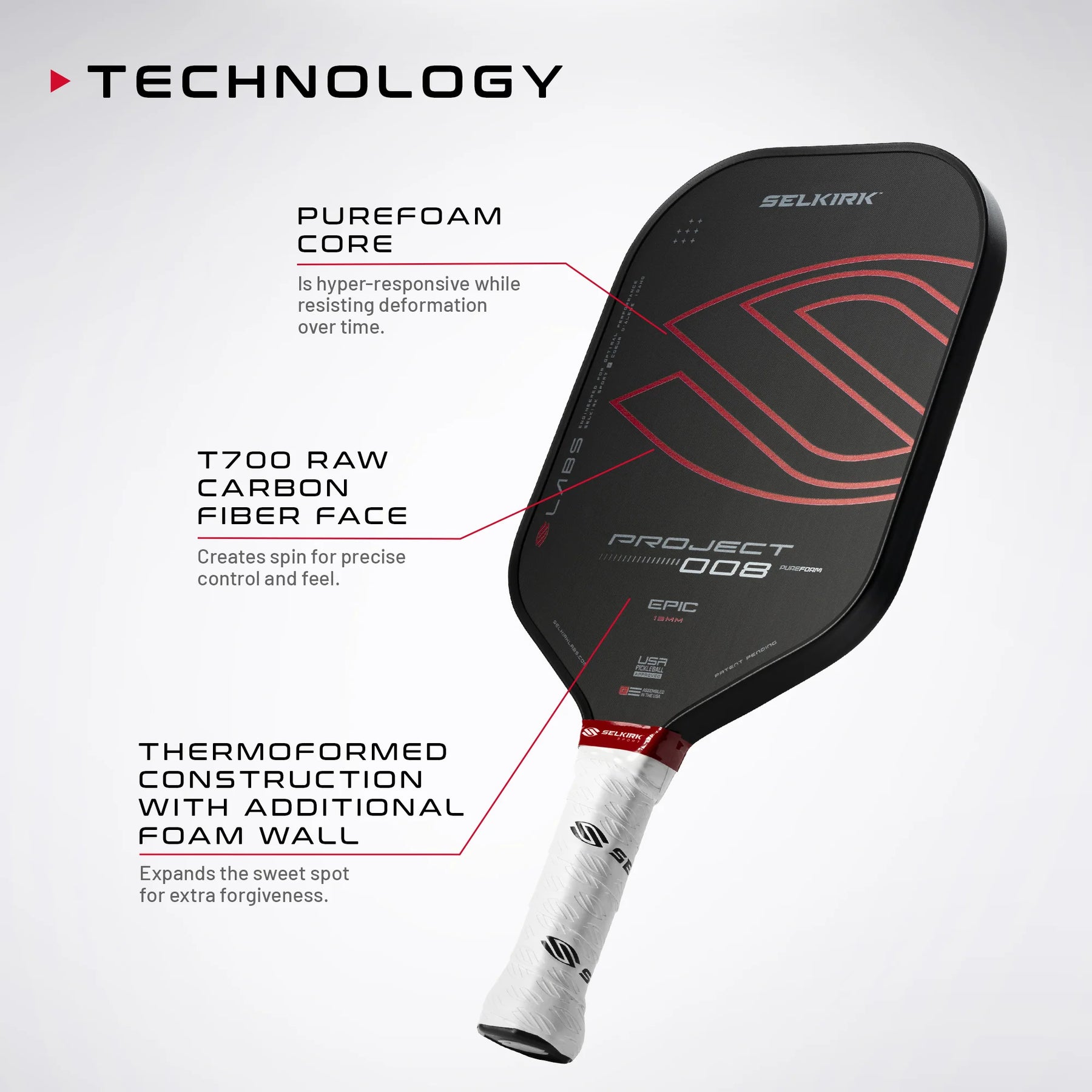 Selkirk Labs Project 008 13mm Pickleball Paddle Pickleball Paddles