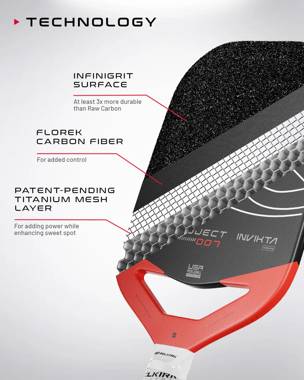 Selkirk Labs Project 007 10mm Pickleball Paddle Pickleball Paddles