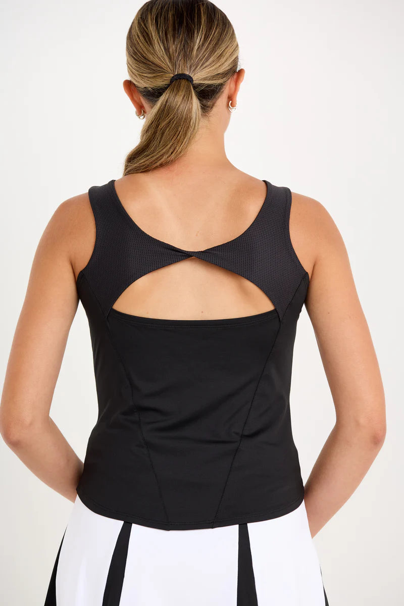 Women's Sofibella Twist Back Tank - Monochrome Women's Clothing