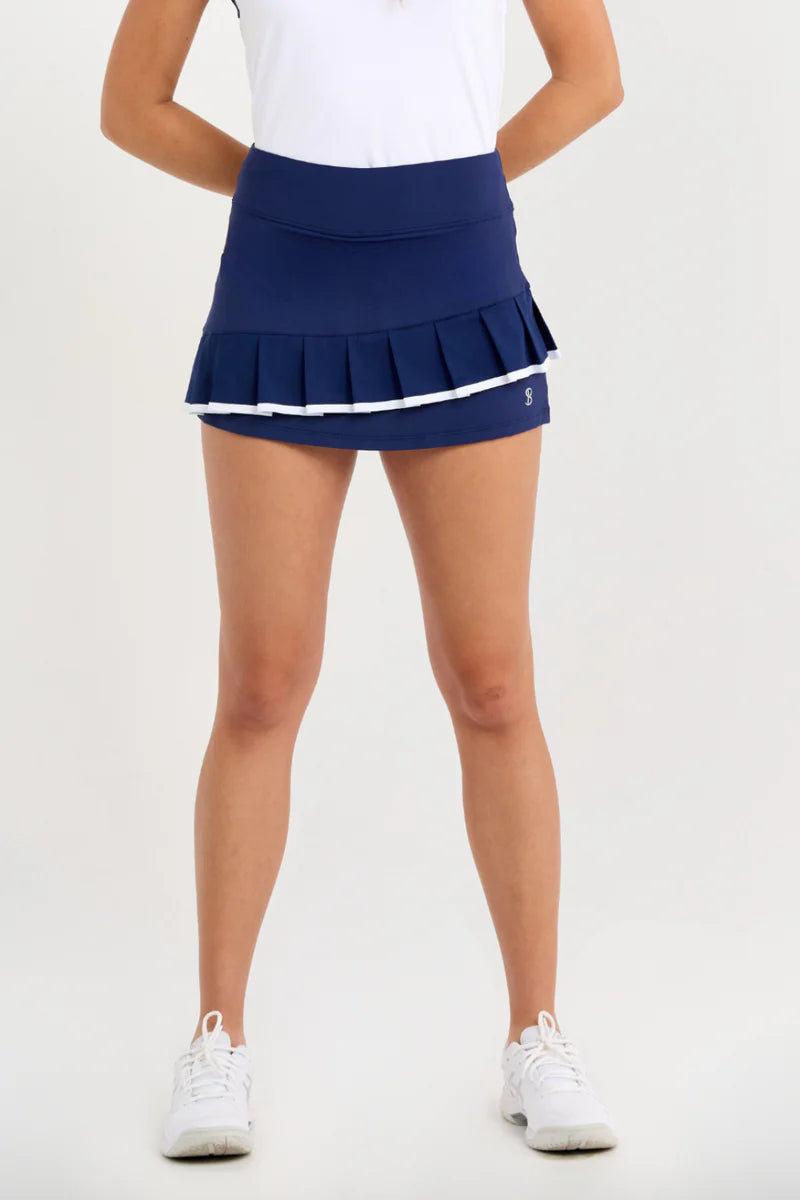Women's Sofibella 13" Pleated Skort - Aurora Sky Women's Clothing