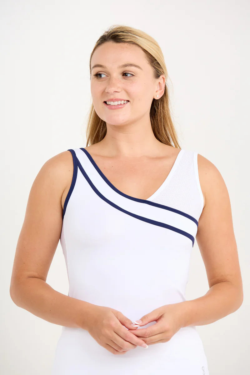 Women's Sofibella 25" Tank - Indigo Whites Women's Clothing