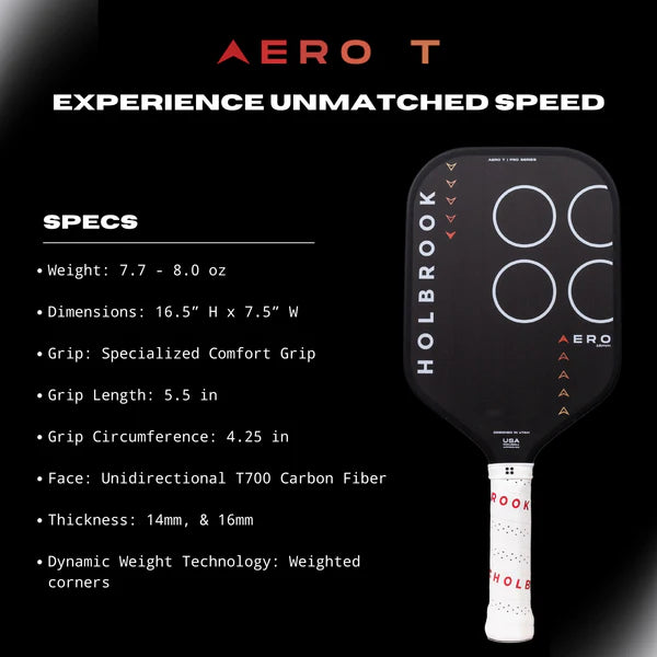 Holbrook Pro Aero T (Elongated) Pickleball Paddle Pickleball Paddles