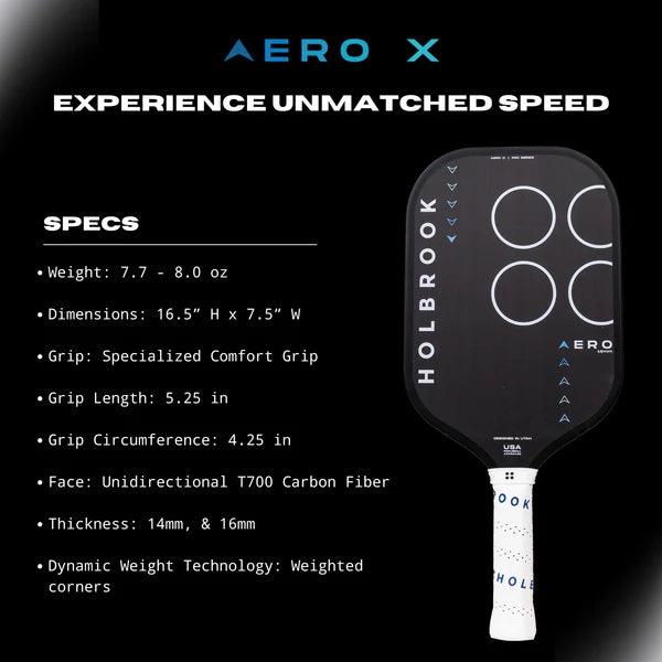 Holbrook Pro Aero X (Hybrid) Pickleball Paddle Pickleball Paddles