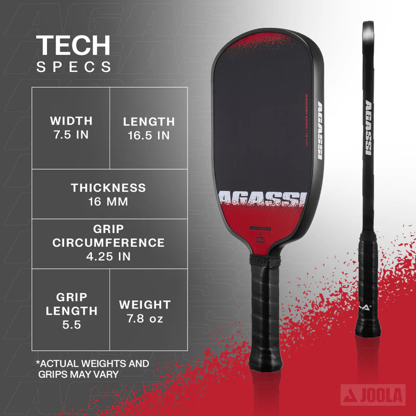 Joola Agassi Edge 16mm Pickleball Paddle Pickleball Paddles
