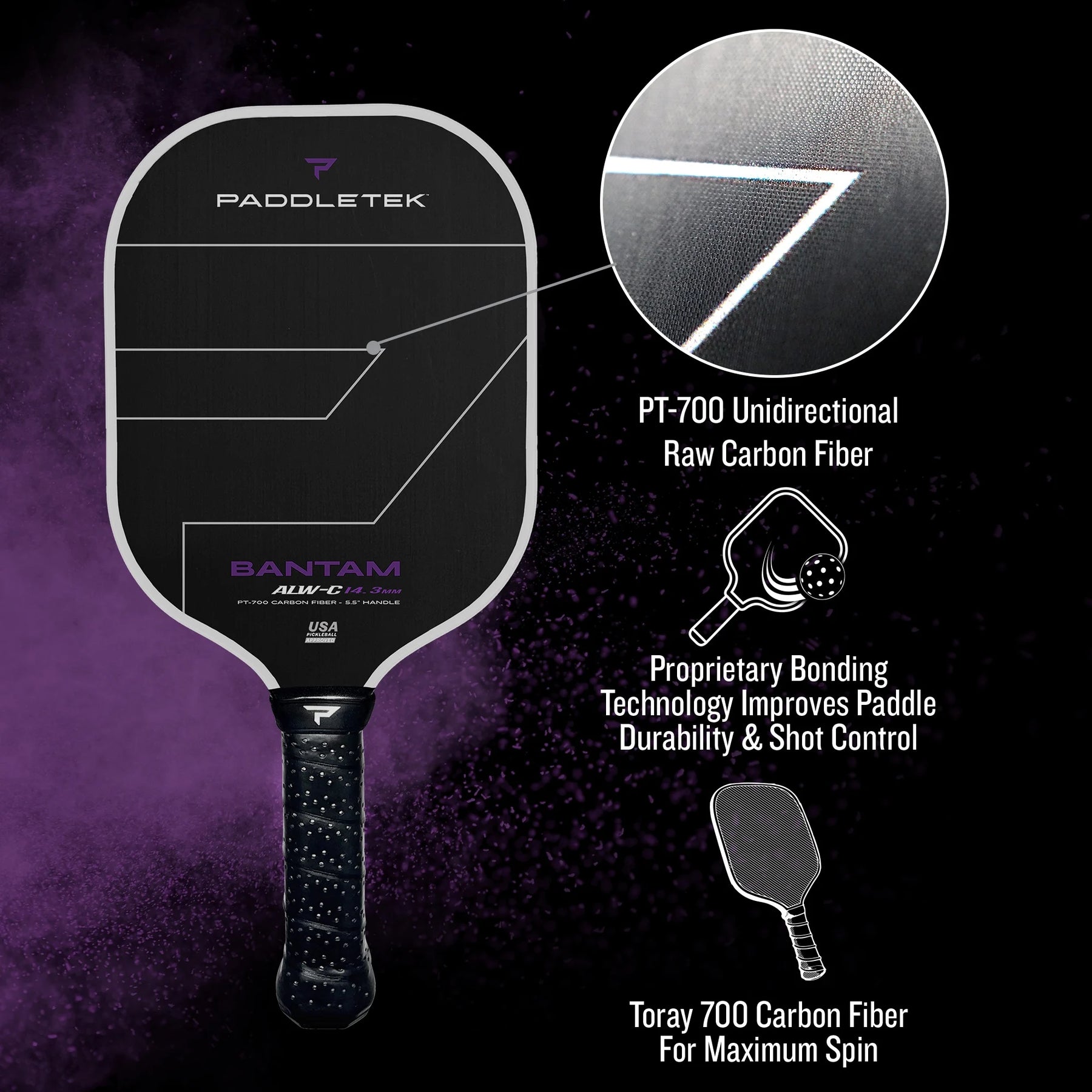 Paddletek Bantam ALW-C 14.3 Pickleball Paddle Pickleball Paddles