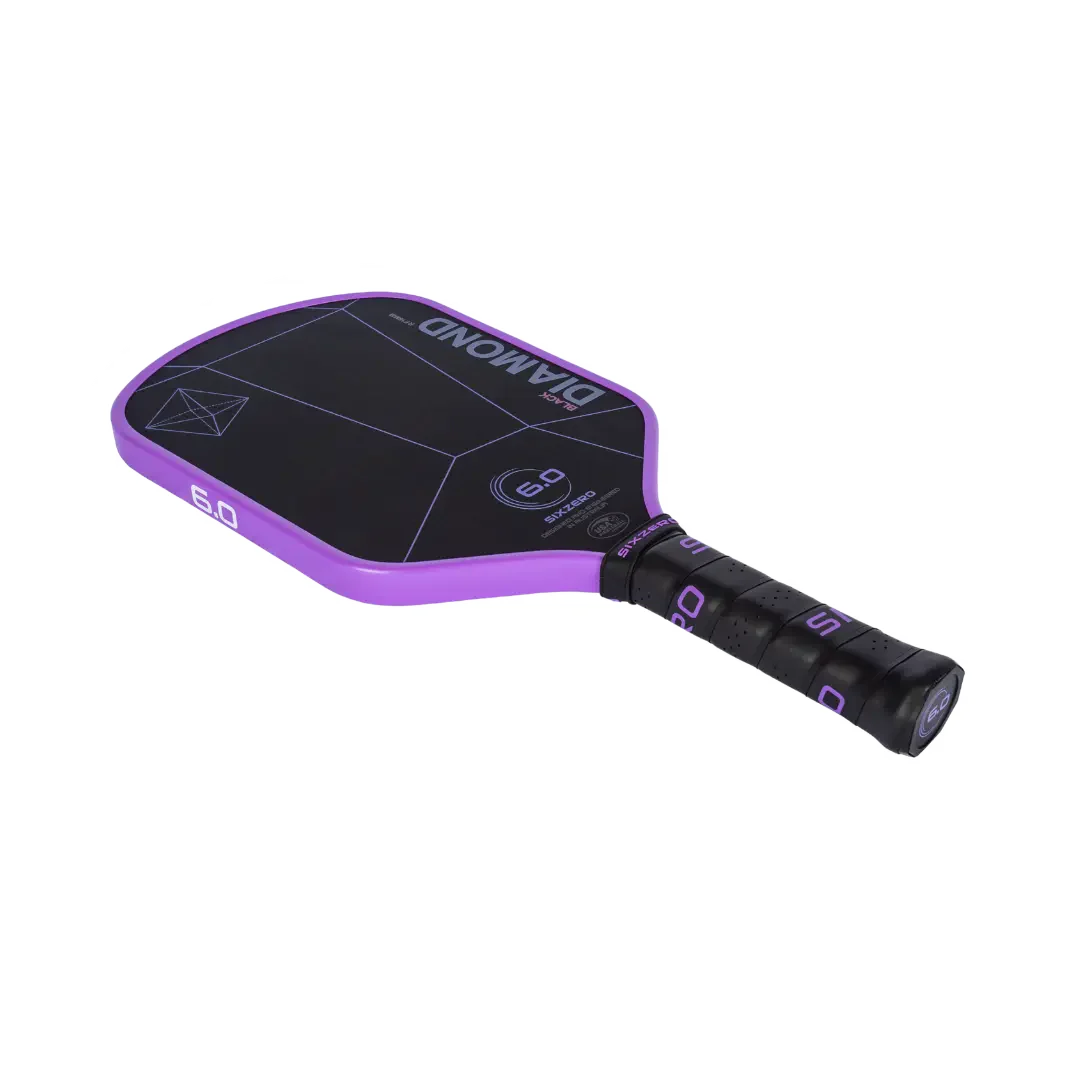 Six Zero 6.0 Black Diamond Power Pickleball Paddle Pickleball Paddles