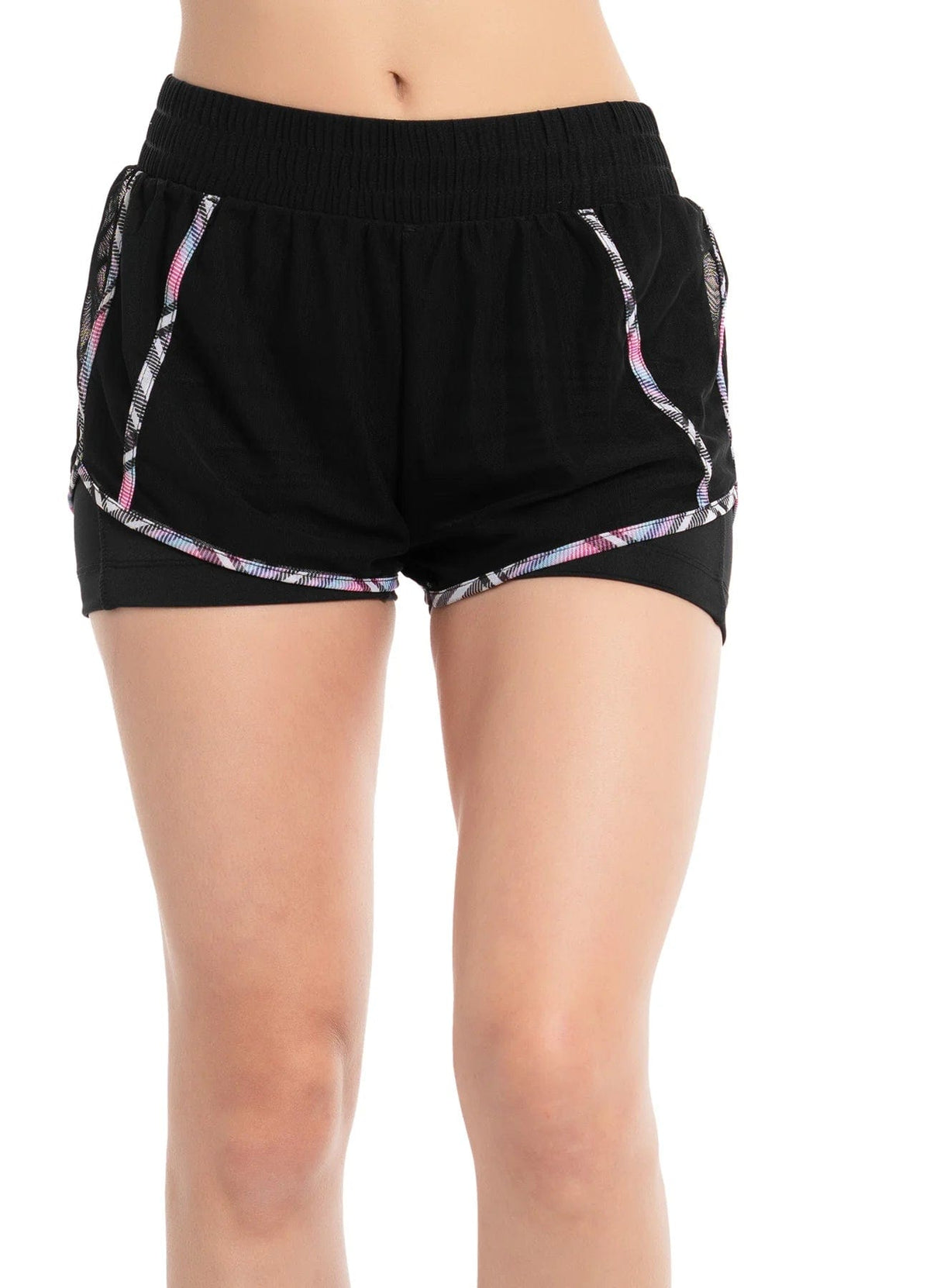Women's Lucky In Love Borderline Mesh Tennis Shorts Women's Clothing