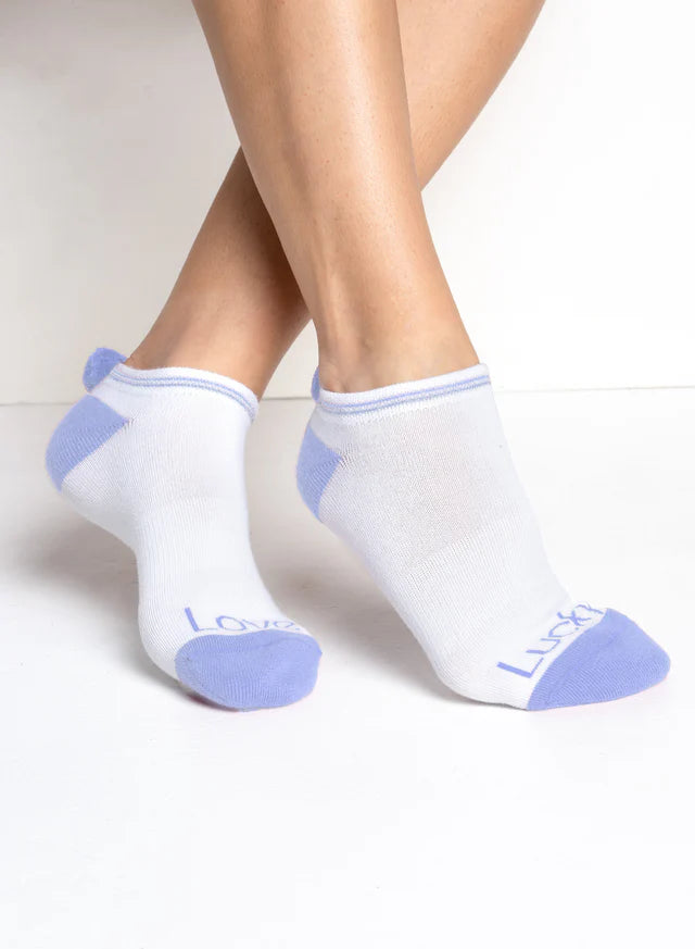 Women's Lucky in Love Lavender Love Low Cut Socks Women's Clothing