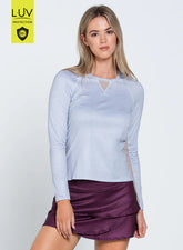 Women's Lucky in Love Heather High Low Breezy Long Sleeve Women's Clothing