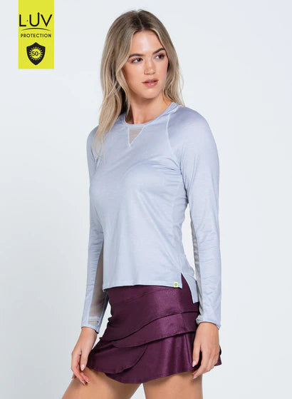 Women's Lucky in Love Heather High Low Breezy Long Sleeve Women's Clothing