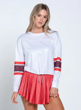 Women's Lucky in Love Metallic Long Sleeve Women's Clothing