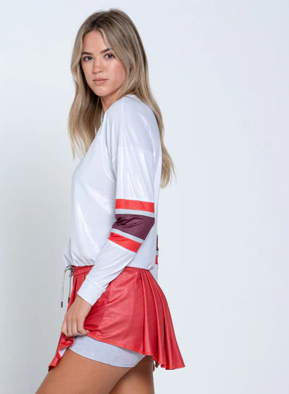 Women's Lucky in Love Metallic Long Sleeve Women's Clothing