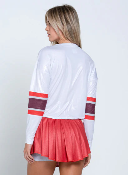 Women's Lucky in Love Metallic Long Sleeve Women's Clothing