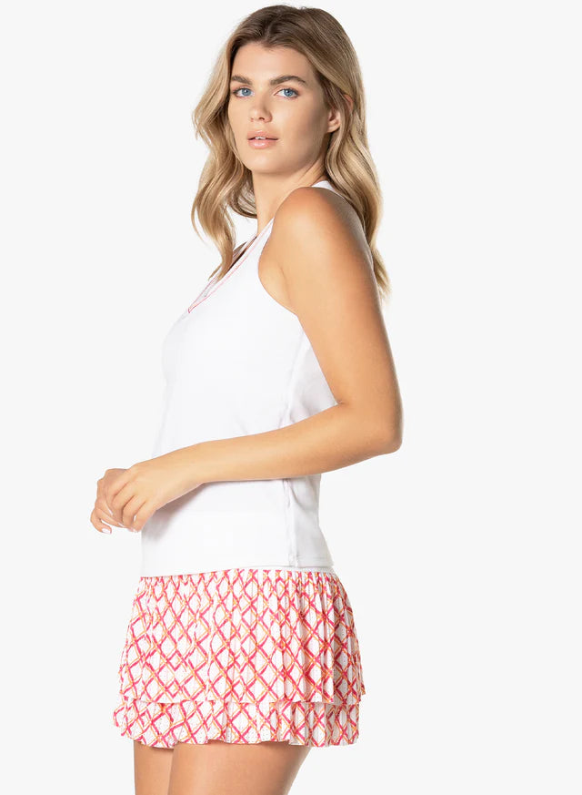 Women's Lucky in Love Shockin' Stripes Tank w/ Bra Women's Clothing