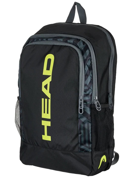 Head Base 17L Black/Yellow Tennis Backpack Tennis Bags