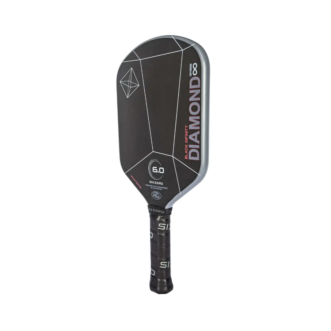Six Zero 6.0 Infinity Edgeless Black Diamond Power Pickleball Paddle Pickleball Paddles
