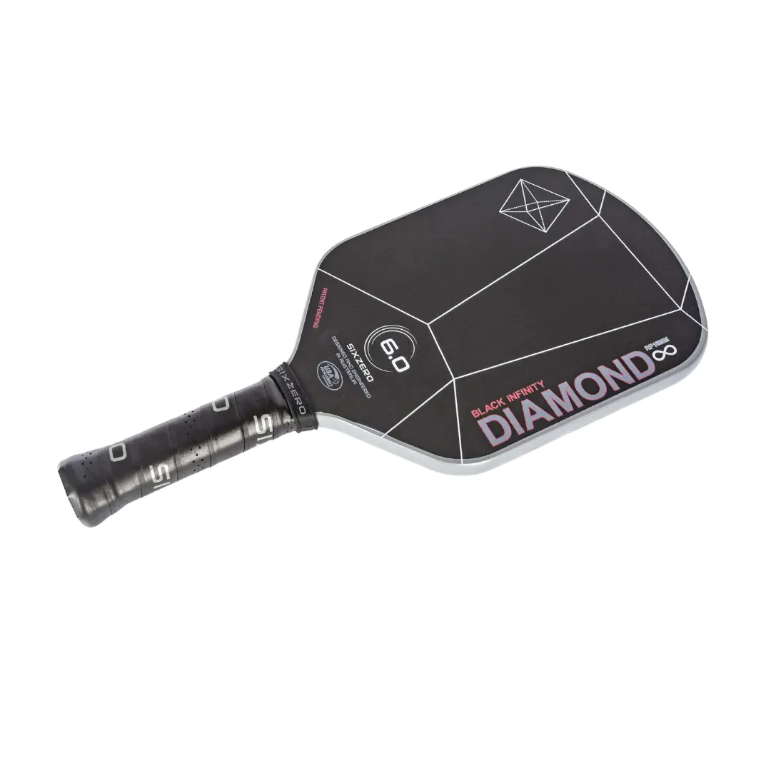 Six Zero 6.0 Infinity Edgeless Black Diamond Power Pickleball Paddle Pickleball Paddles