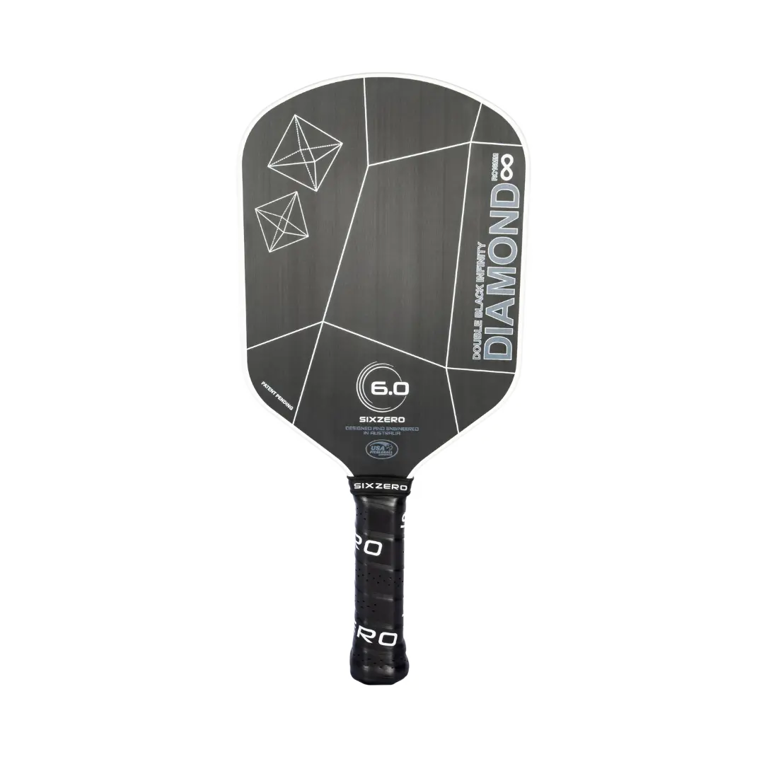 Six Zero 6.0 Infinity Edgeless Double Black Diamond Control Pickleball Paddle Pickleball Paddles