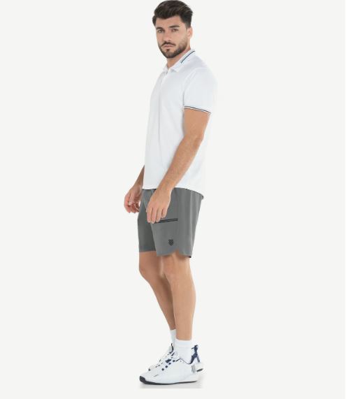 Men's K Swiss Player 7" Short - Dark Gray Men's Clothing