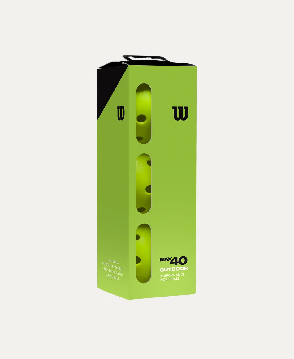 Wilson Max 40 Outdoor Ball - 3 Pack Pickleballs