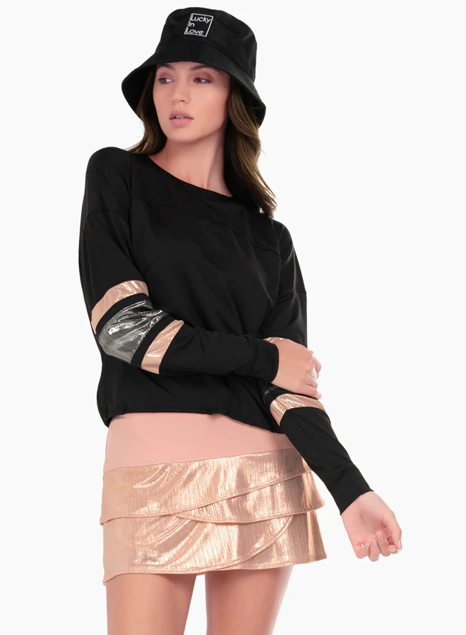 Women's Lucky in Love Metallic Long Sleeve Women's Clothing