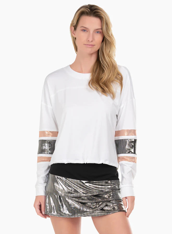 Women's Lucky in Love Metallic Long Sleeve Women's Clothing