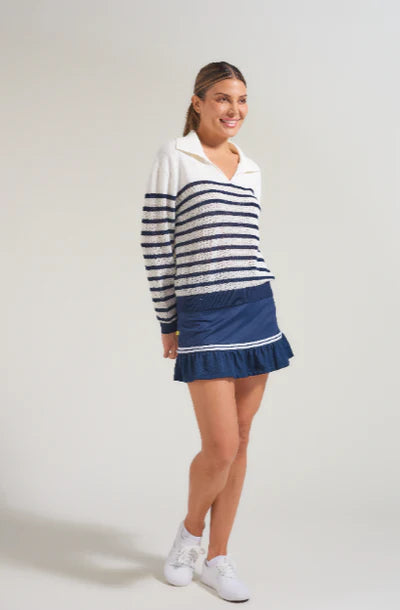 L'Oeuf Poché Pointelle Racquets Sweater Women's Clothing