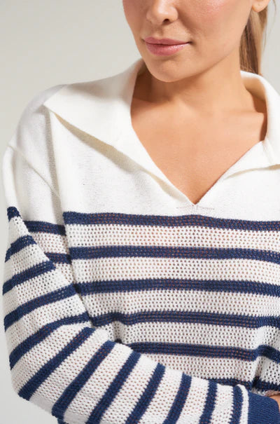 L'Oeuf Poché Pointelle Racquets Sweater Women's Clothing