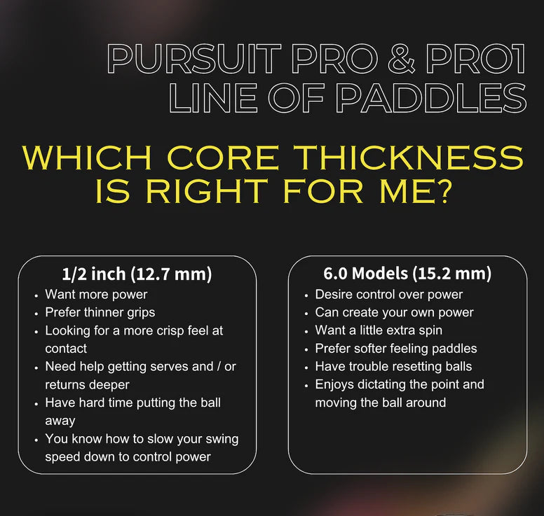 Engage Pursuit Pro1 6.0 Widebody Pickleball Paddle Pickleball Paddles