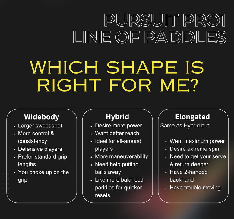 Engage Pursuit Pro1 Hybrid Pickleball Paddle Pickleball Paddles