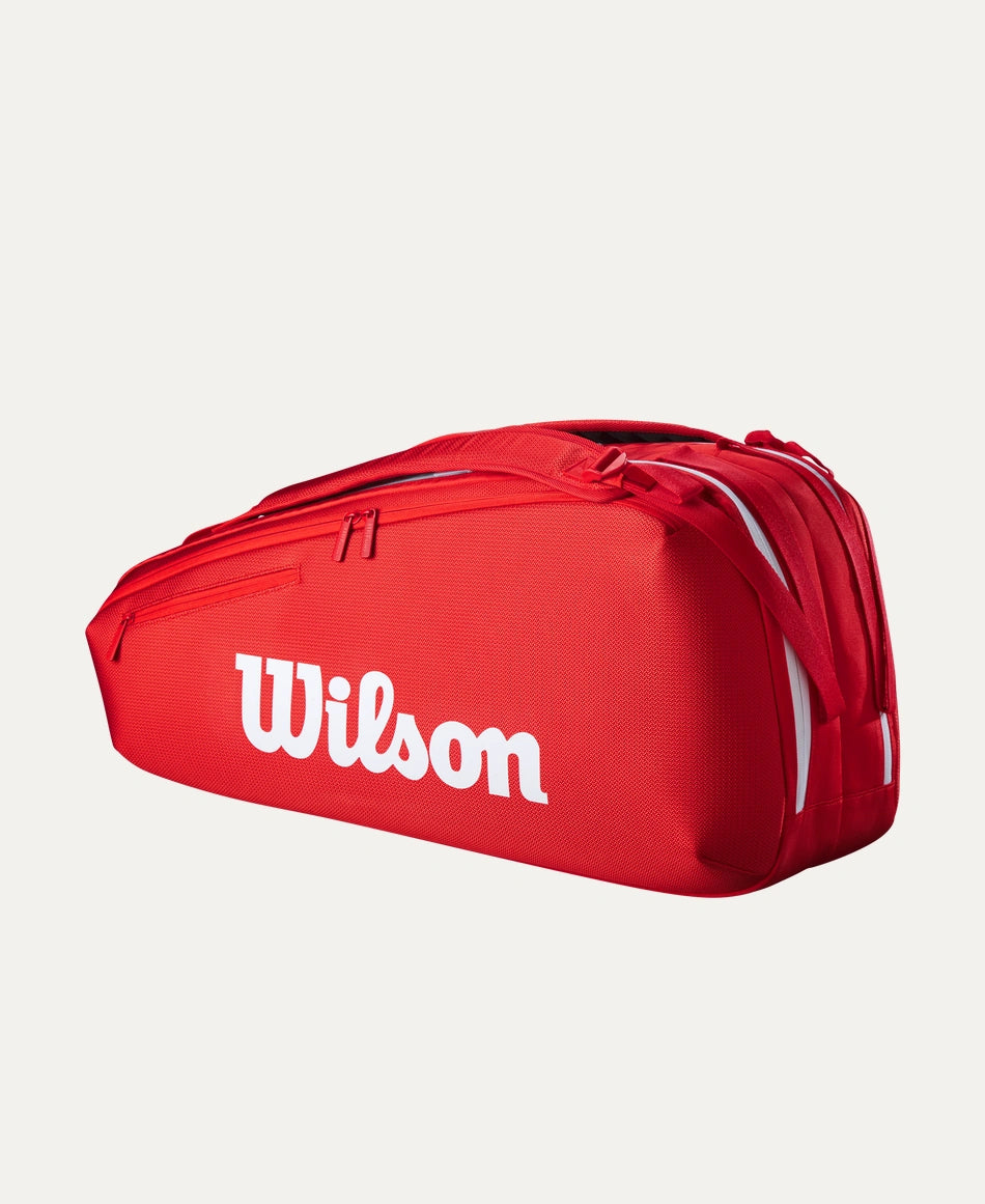 Wilson Super Tour Red (2025) 6 Pack Tennis Bag Tennis Bags