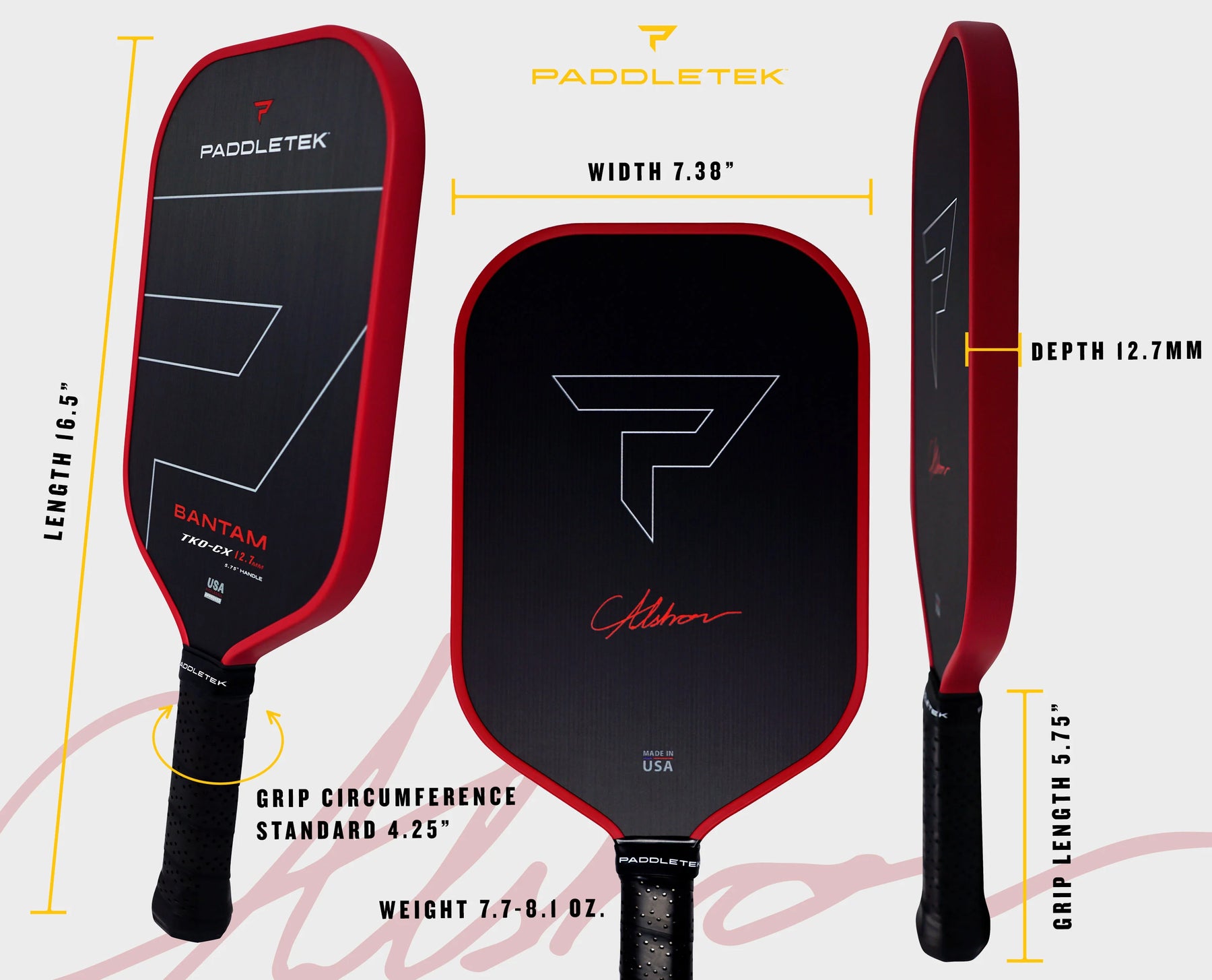 Paddletek Bantam TKO-CX 12.7 Pickleball Paddle Pickleball Paddles