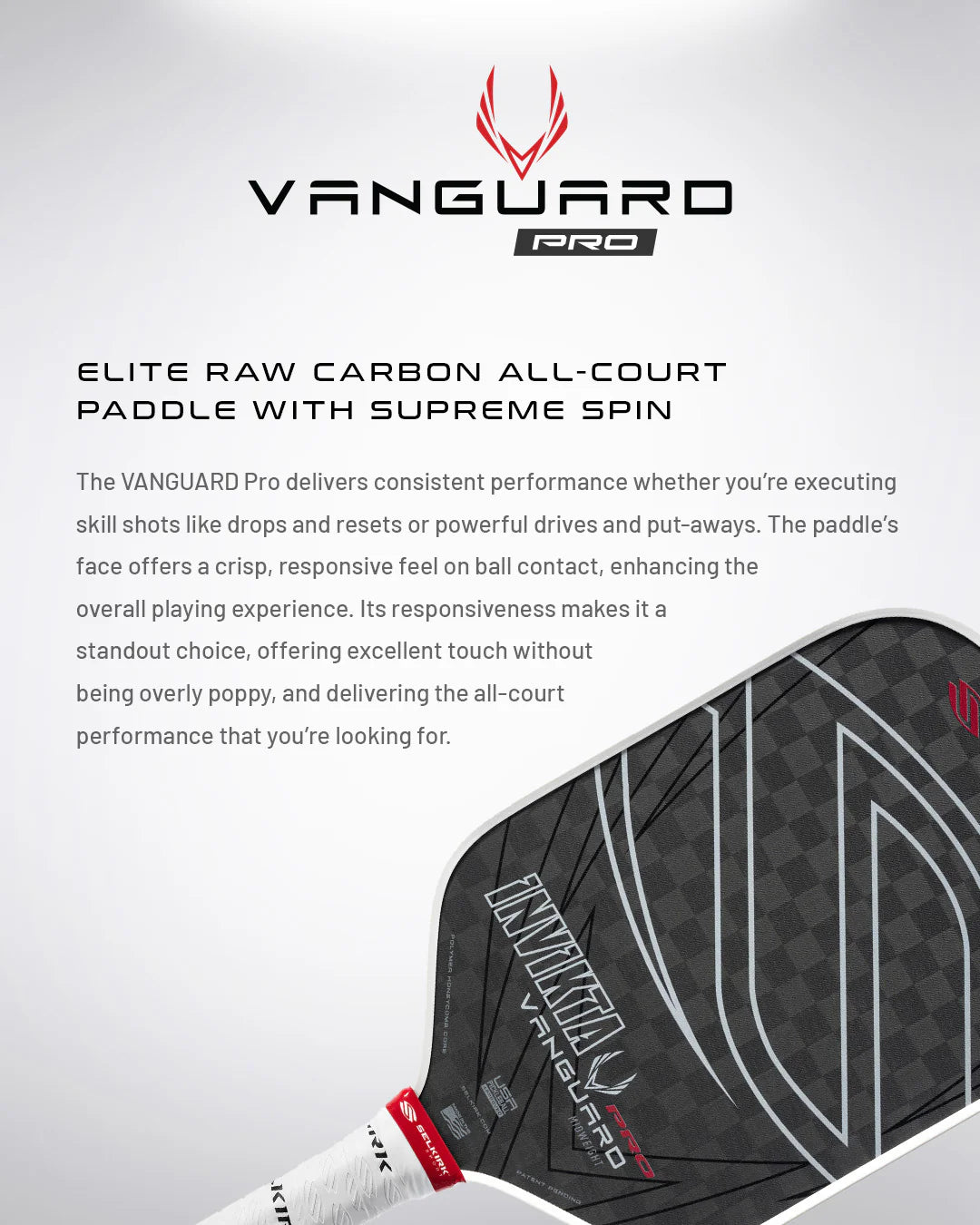Selkirk Vanguard Pro Invikta Pickleball Paddle Pickleball Paddles