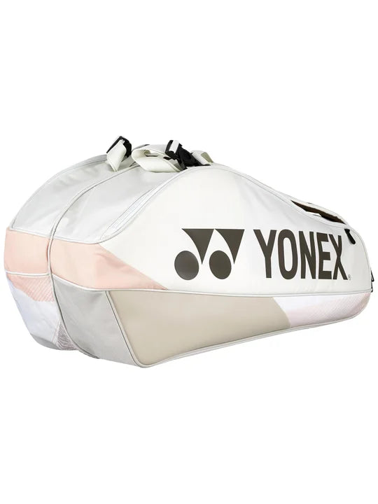 Yonex Pro Racquet 6 Pack (2024) Tennis Bag - Sand Beige Tennis Bags