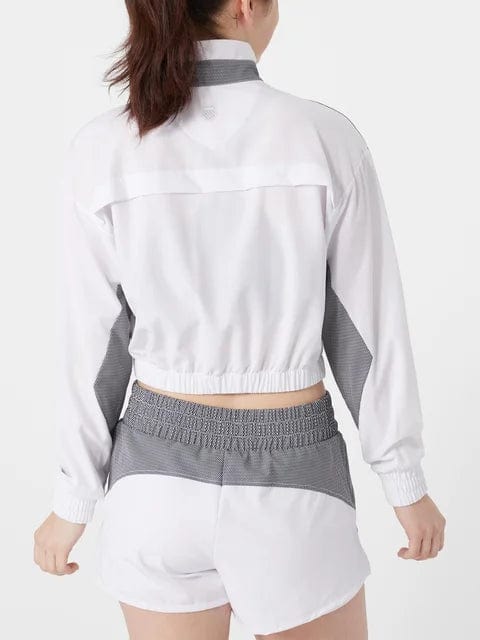 Women's K-Swiss Crop Long Sleeve Quarter Zip Tennis Top Women's Clothing