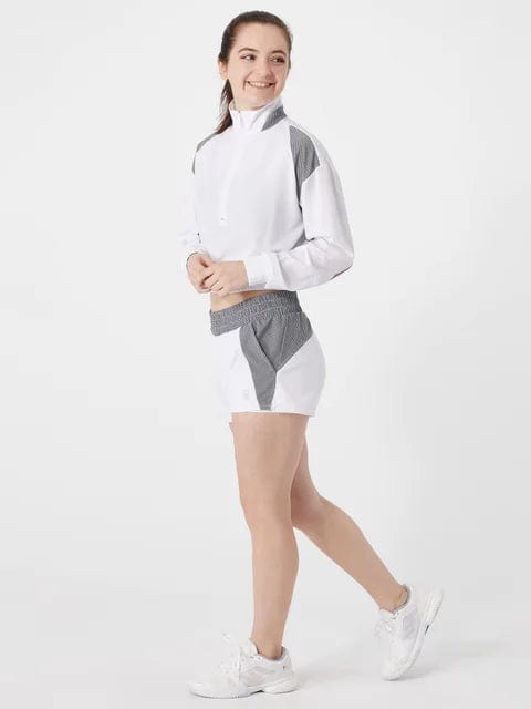 Women's K-Swiss Crop Long Sleeve Quarter Zip Tennis Top