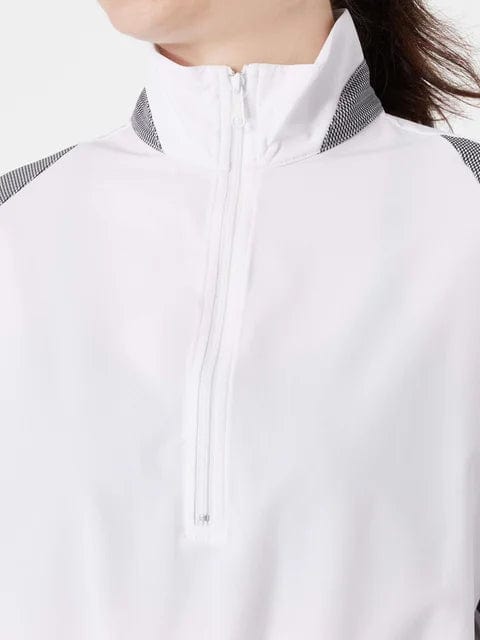 Women's K-Swiss Crop Long Sleeve Quarter Zip Tennis Top