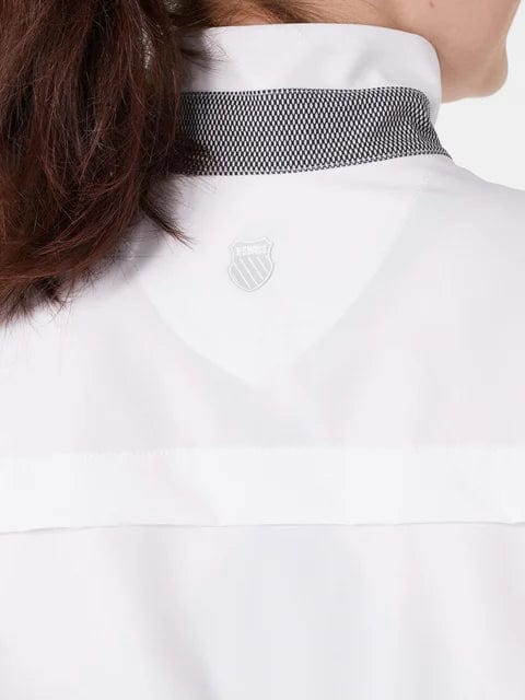 Women's K-Swiss Crop Long Sleeve Quarter Zip Tennis Top