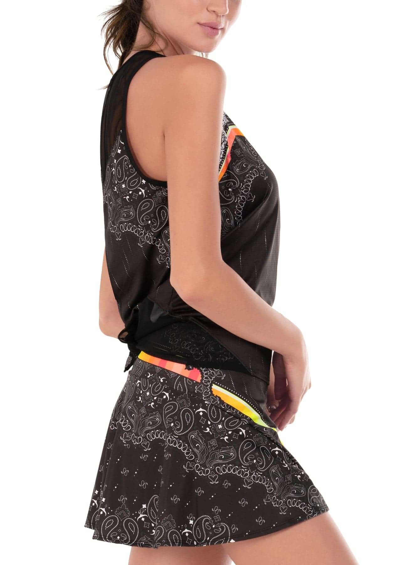 Women's Lucky In Love Paisley for You Tie Back Tennis Tank Women's Clothing