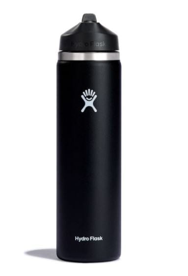 Hydro Flask 24 oz Standard Mouth Flex Straw Cap Black