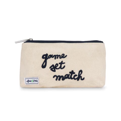 Ame & LuLu Canvas Brush It Off Cosmetic Case Tennis Bags