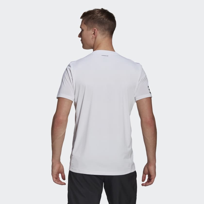 Adidas Club Tennis 3-Stripes Tee - White Men's Clothing
