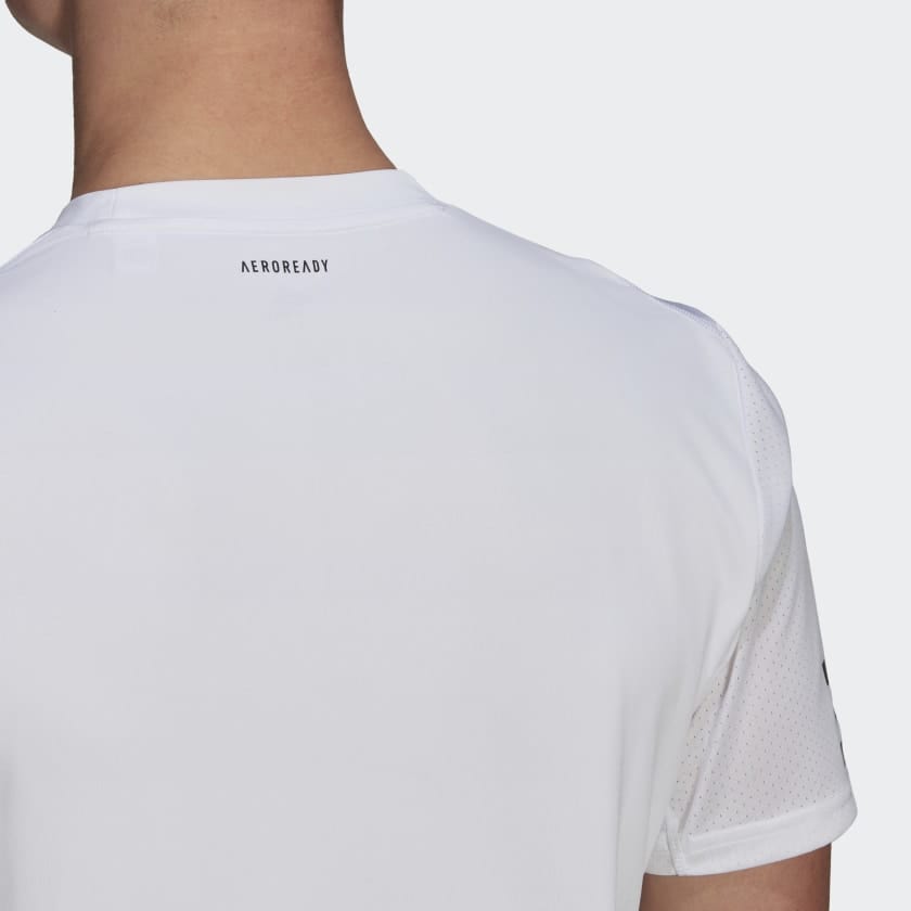 Adidas Club Tennis 3-Stripes Tee - White Men's Clothing
