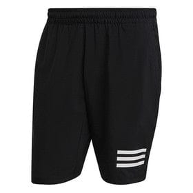 Men's Adidas Club 3 Stripe Tennis Short - Black Men's Clothing