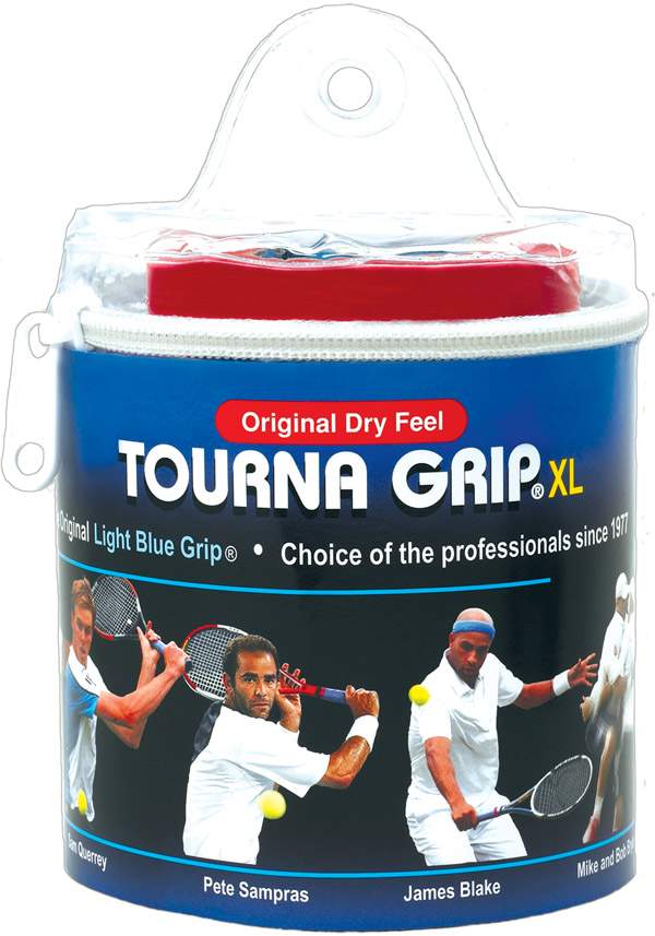 Tourna Grip Blue "XL" Roll (30x) Vinyl Case Tennis Overgrip