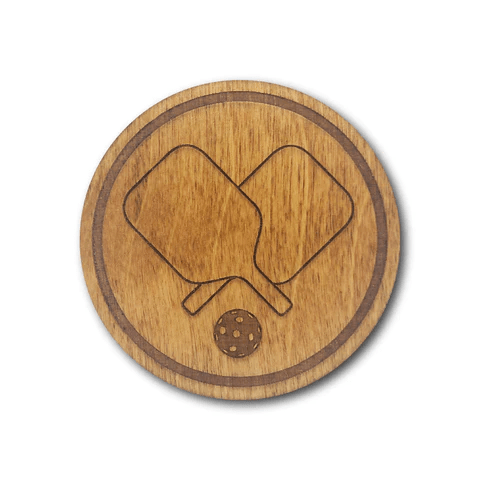 Racquet Inc. Premium Wood Drink Coasters (6-Pack)-Pickleball and Tennis Gifts