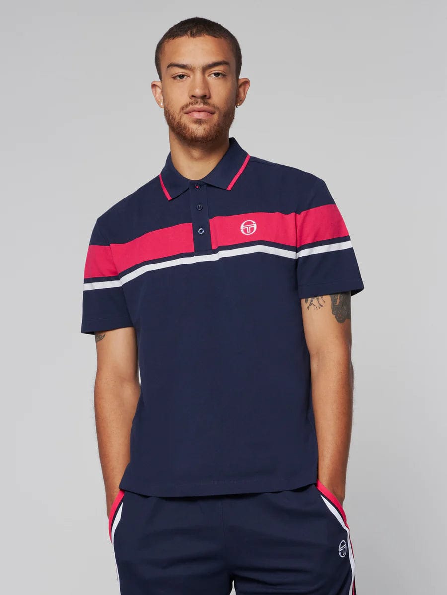 Men's Sergio Tacchini Damarindo Tennis Polo Shirt Men's Clothing