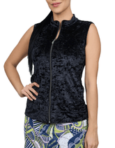 Sofibella Crushed Velvet Tennis Vest Women's Clothing