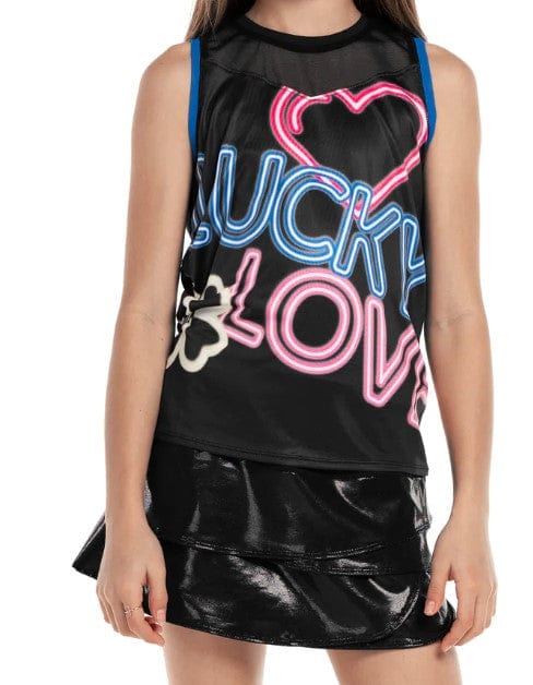 Lucky In Love Girl's Shiny Scallop Tennis Skirt Junior Clothing