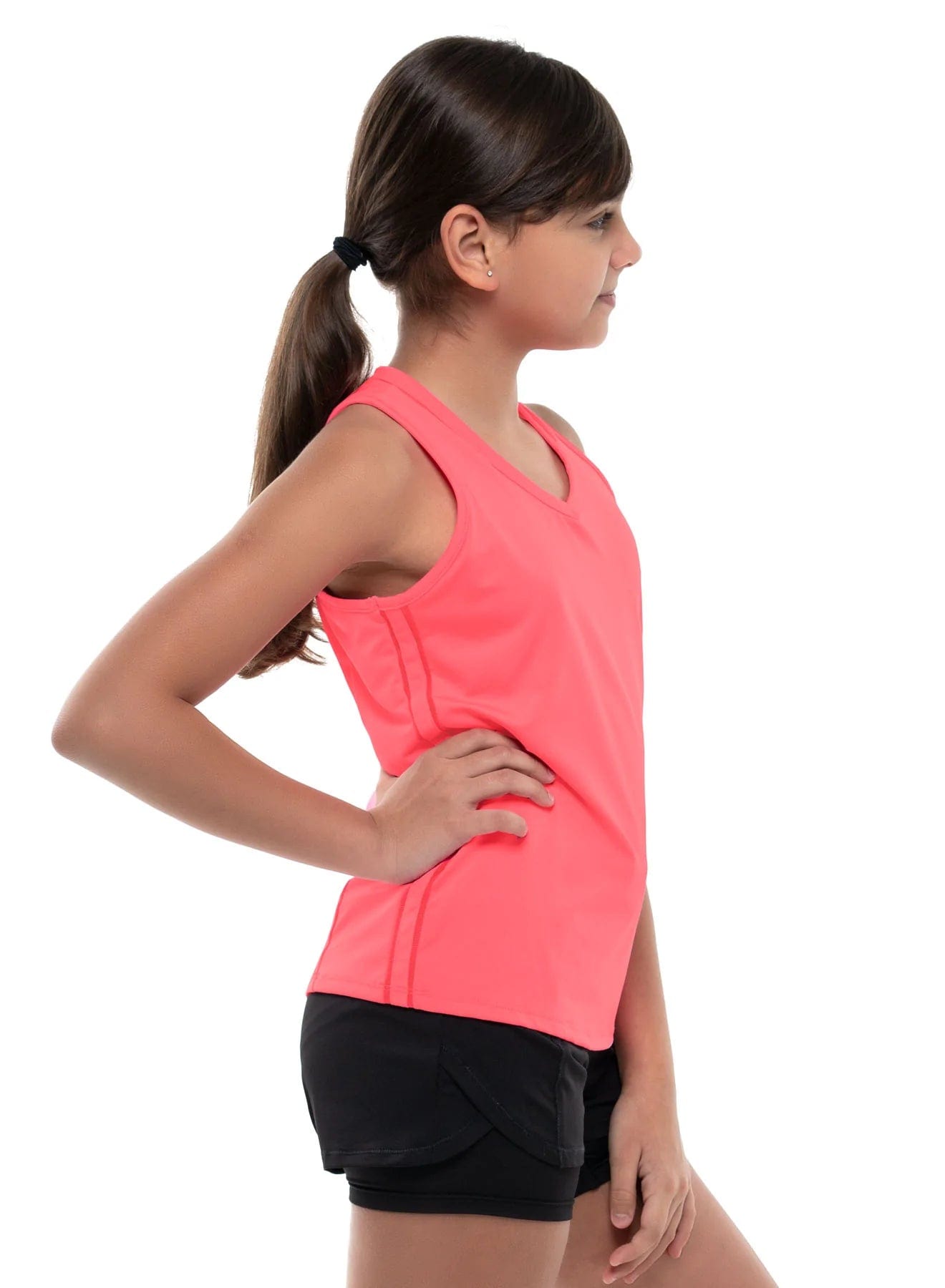 Lucky In Love Juniors V-Neck Cutout Tennis Tank Top Junior Clothing